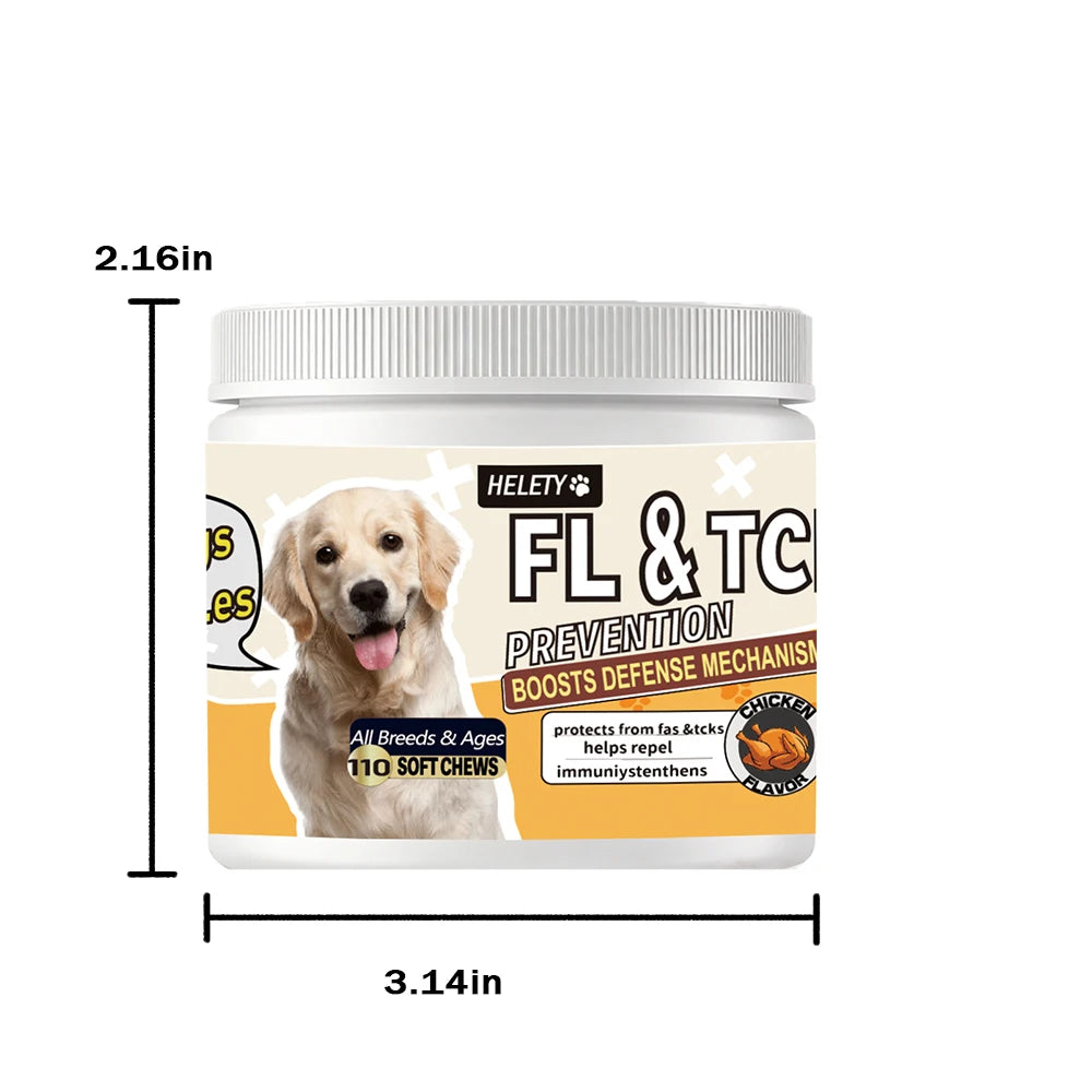 All Natural Dog Flea and Tick Chews for Skin Relief