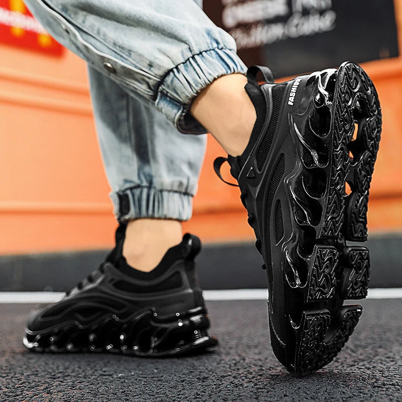 Men Casual Sneakers Lace Up Breathable Training Shoes