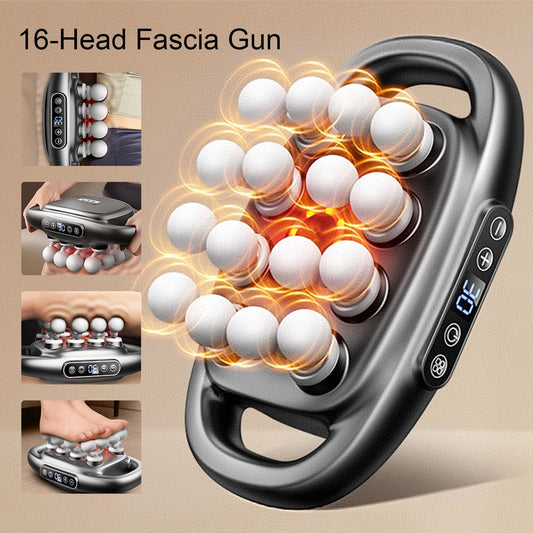 Foreverlily 16-Head Fascia Massage Gun High Frequency Vibration