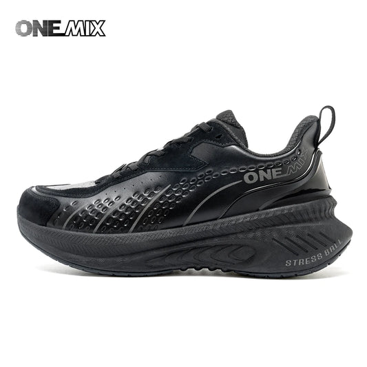 Onemix Winter Training Running Shoes Unisex Leather Warm Comfort