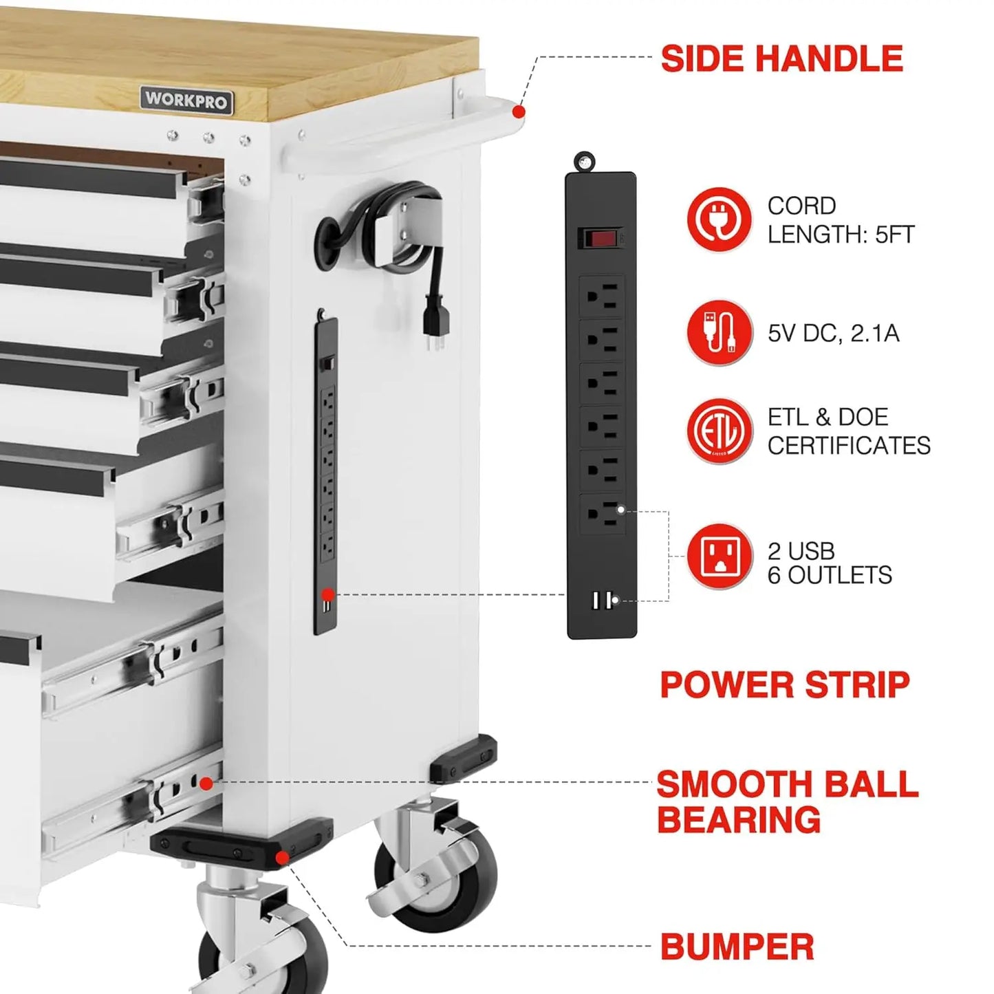 Heavy Duty Rolling Tool Chest With Locking System