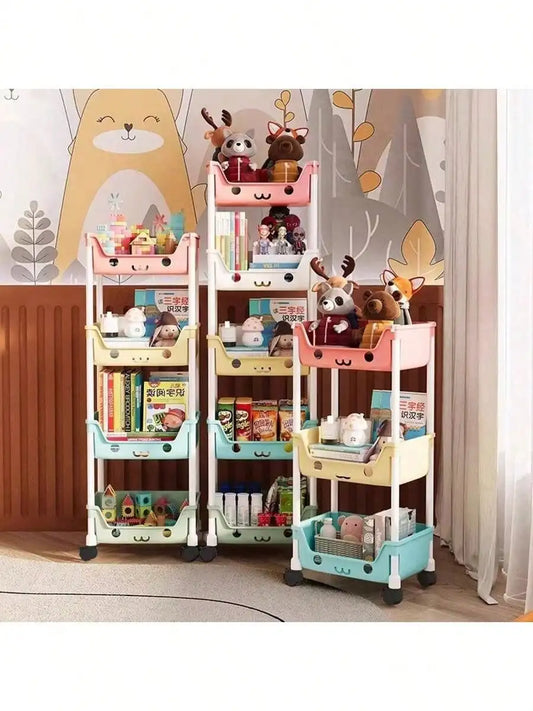 Three To Five Layer Multifunctional Storage Rack On Wheels