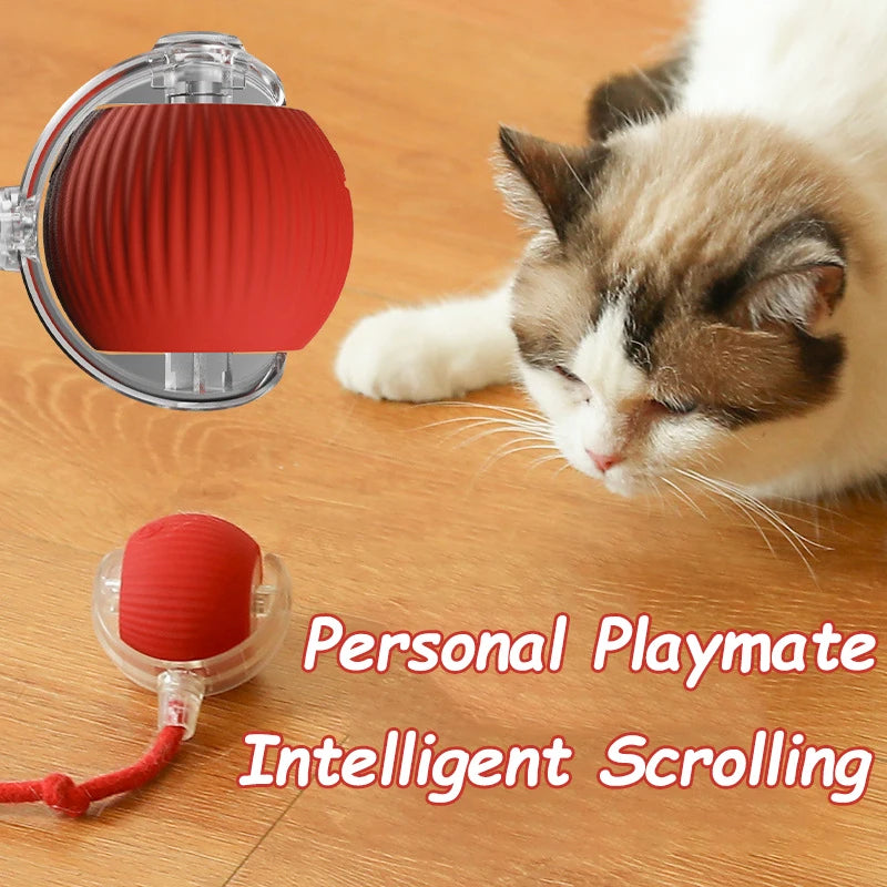 Interactive Cat Ball Toy Automatic Rolling Rechargeable Smart Pet Toy