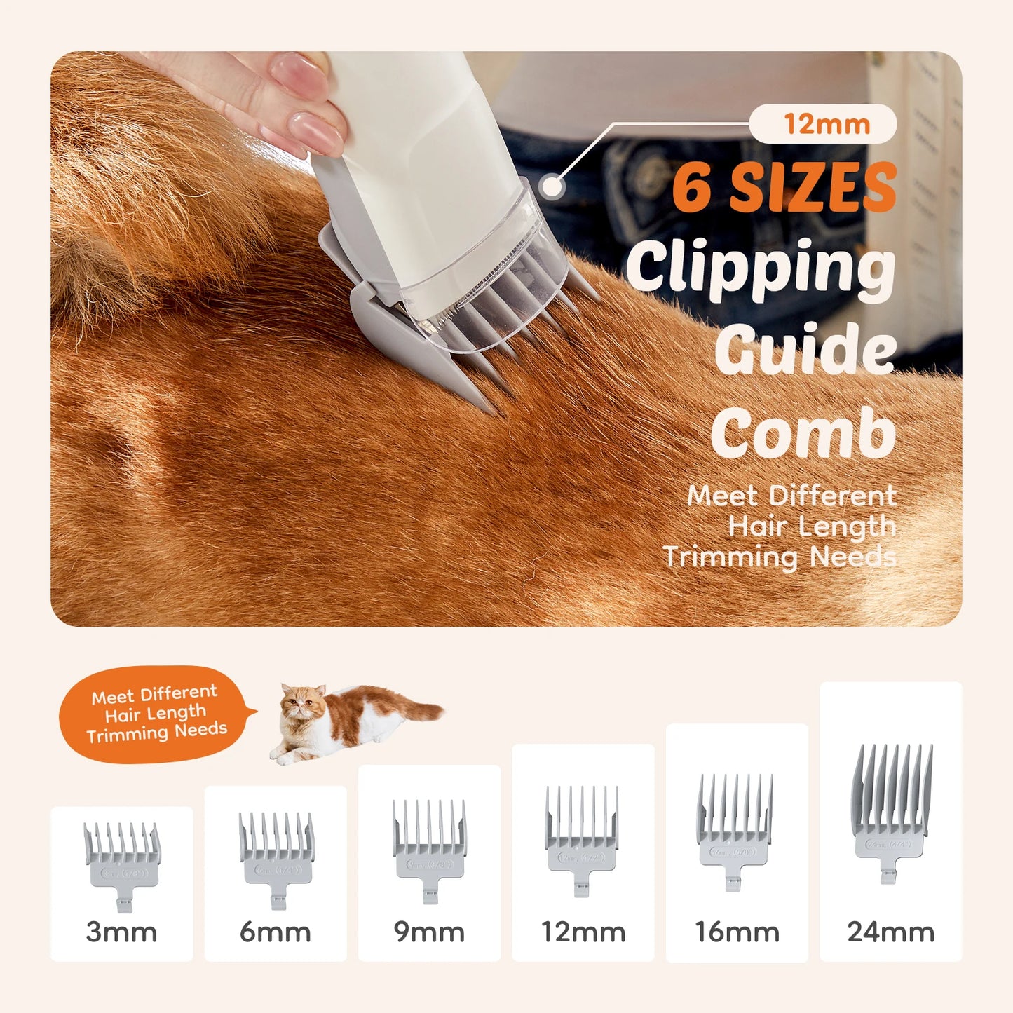Professional Pet Grooming Vacuum Kit With Cordless Clippers For Cats