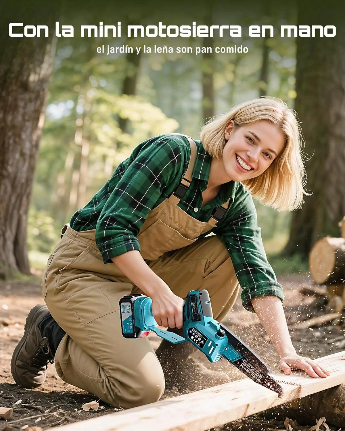Seesii Brushless Cordless Chainsaw 1000W For Makita 18V Battery