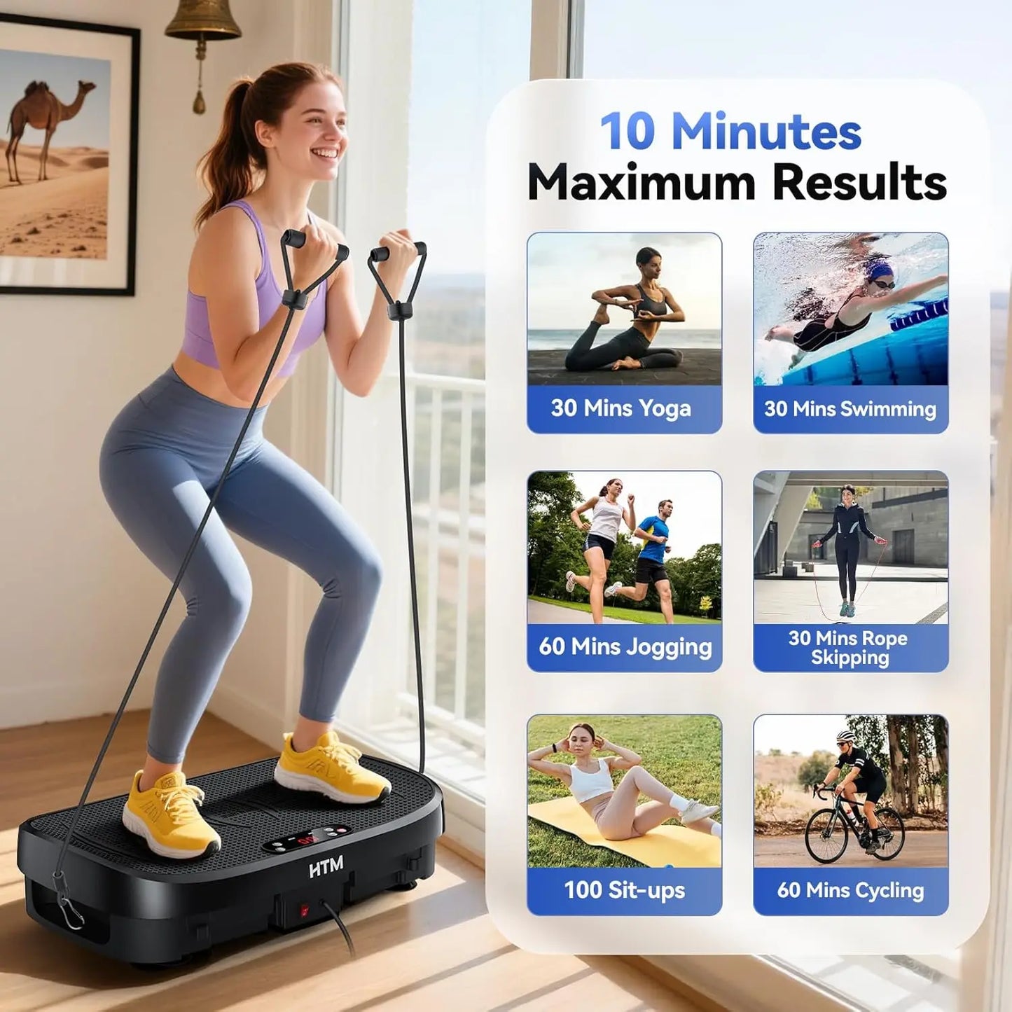 HTM Vibration Plate Fitness Machine For Whole Body Workout