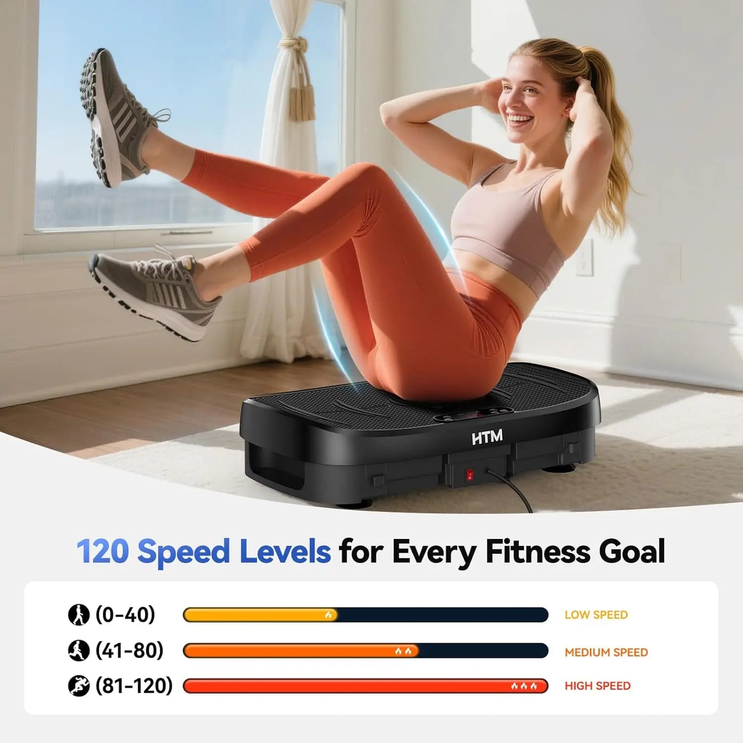 HTM Vibration Plate Fitness Machine For Whole Body Workout