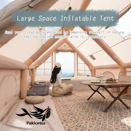 Pakicetus Large Inflatable Camping Tent With Skylight And Breathable Mesh