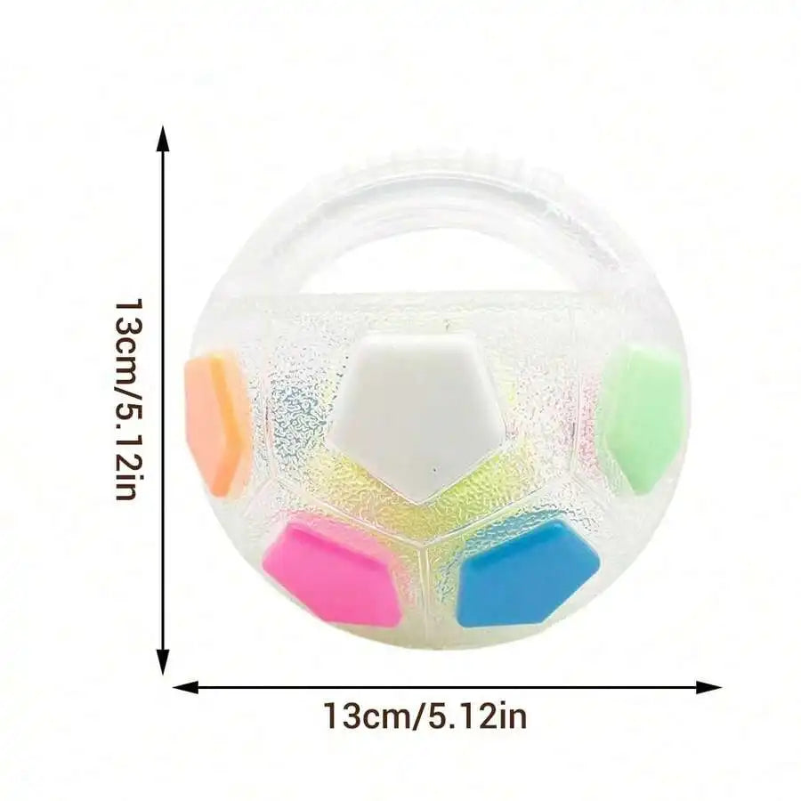 Chew-Tough Soccer Ball Dog Toy for Retrieval Training Squeaky