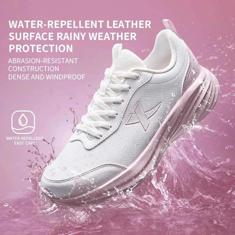 Xtep Womens Running Shoes Waterproof Cushioning Breathable Stability Sneakers
