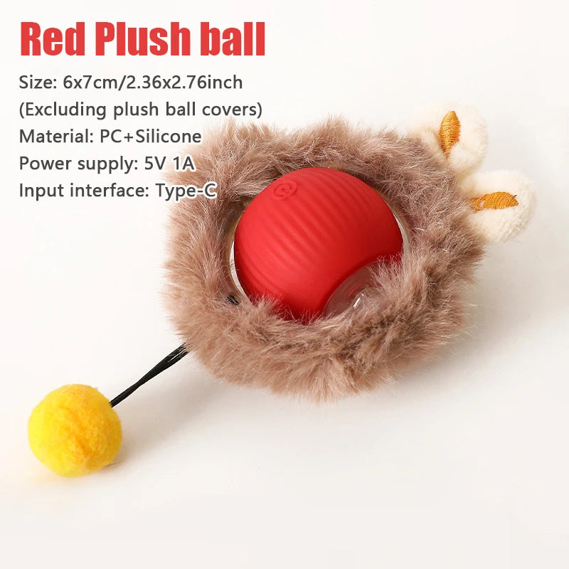 Rechargeable Smart Cat Toy Automatic Rolling Ball Imitating Mouse Tail