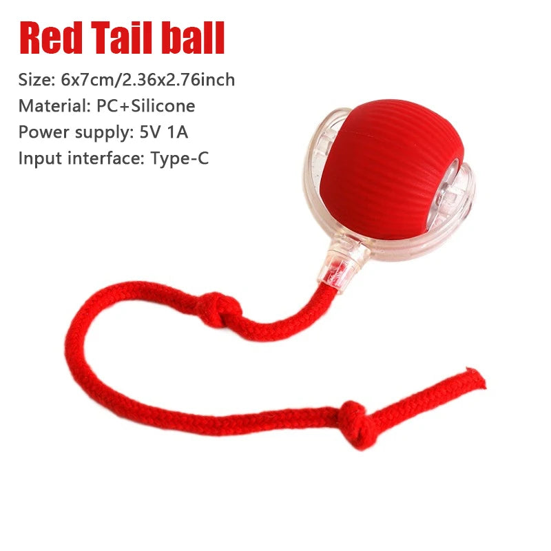 Rechargeable Smart Cat Toy Automatic Rolling Ball Imitating Mouse Tail