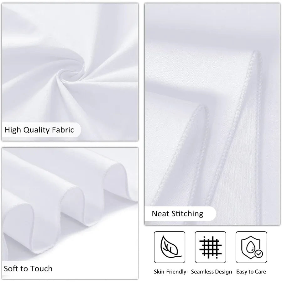NONECN 12 Pack White Table Cloth For Rectangular Tables