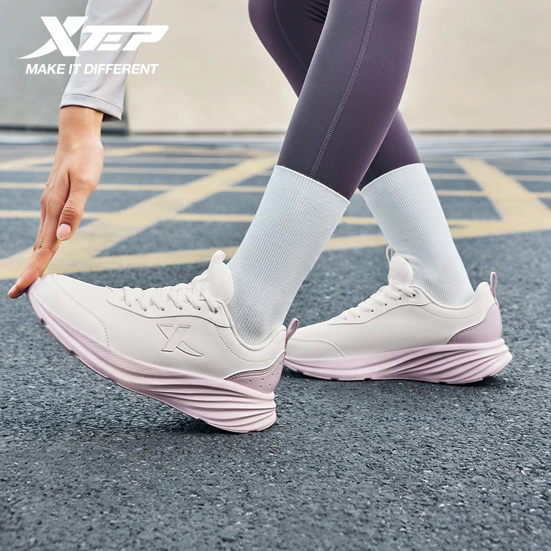 Xtep Womens Running Shoes Waterproof Cushioning Breathable Stability Sneakers