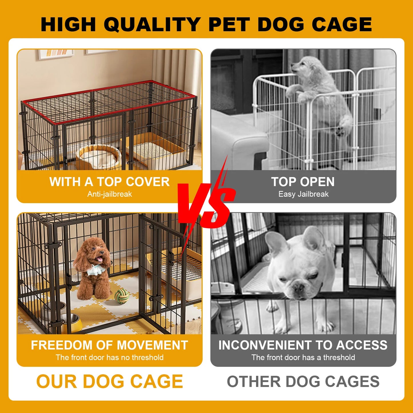 Puppy Playpen Heavy Duty Wire Dog Kennel For Puppies
