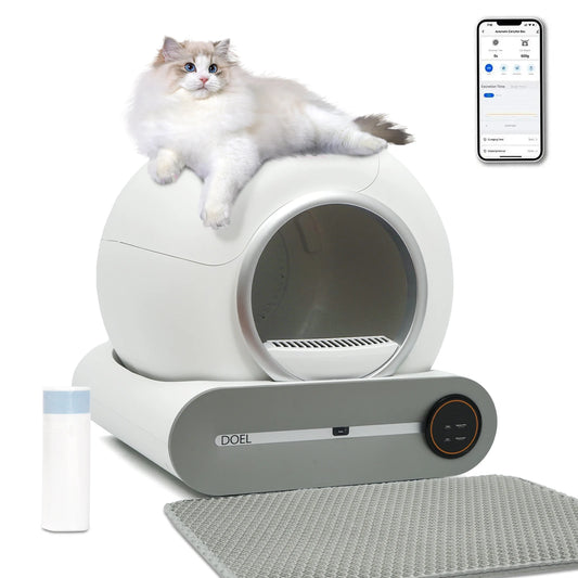 DOEL Automatic Self Cleaning Cat Litter Box With WiFi App Control