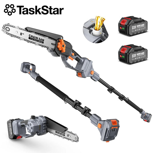 TaskStar Extendable Pruning Saw With Dual Batteries Pole Saw