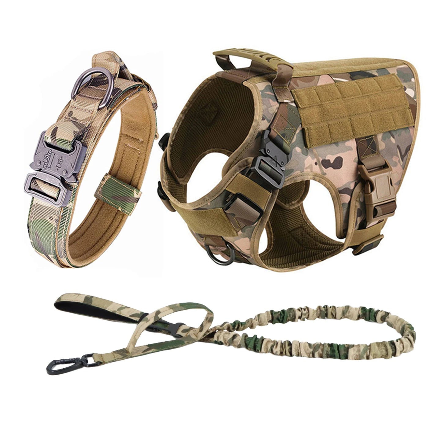 PETRAVEL Tactical Dog Harness Vest With Molle Pouches