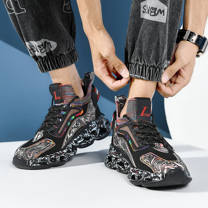 Men's Casual Breathable Sneakers TPU Outsole Running Shoes