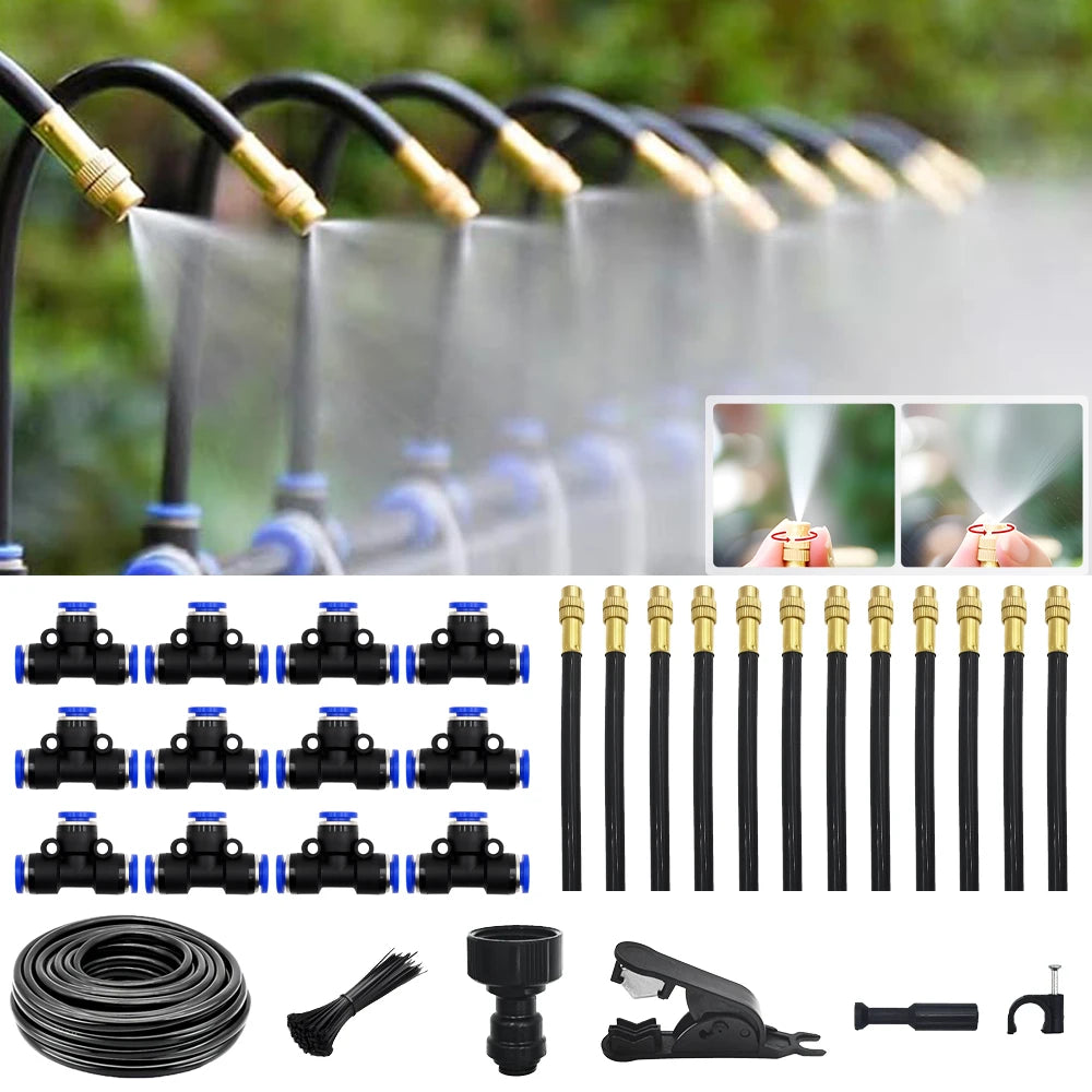 GEEIRR Irrigation Spray Nozzles Kit for Greenhouse Plants Misting