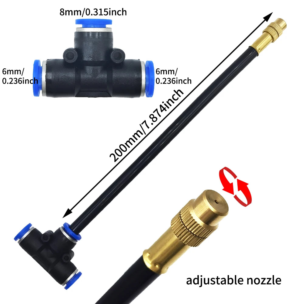 GEEIRR Irrigation Spray Nozzles Kit for Greenhouse Plants Misting
