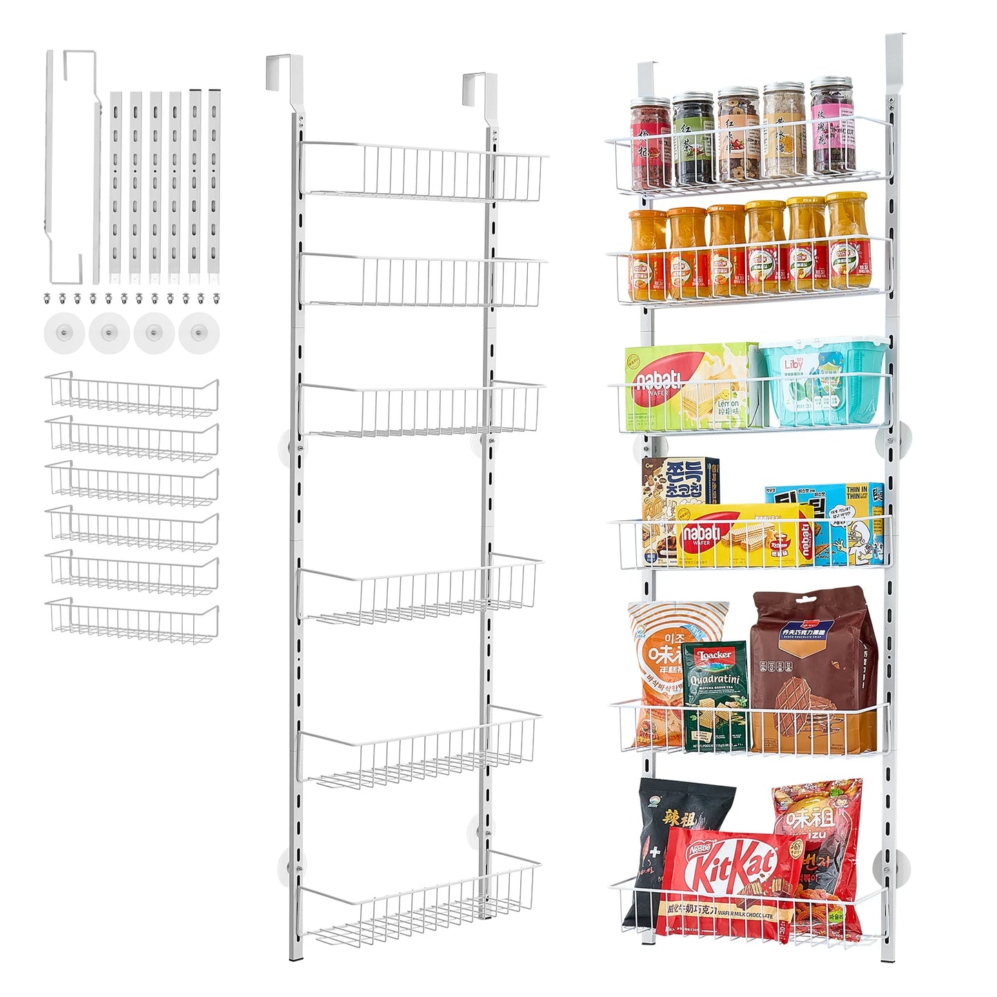 VEVOR Over Door Pantry Organizer Heavy-Duty Steel Shelving