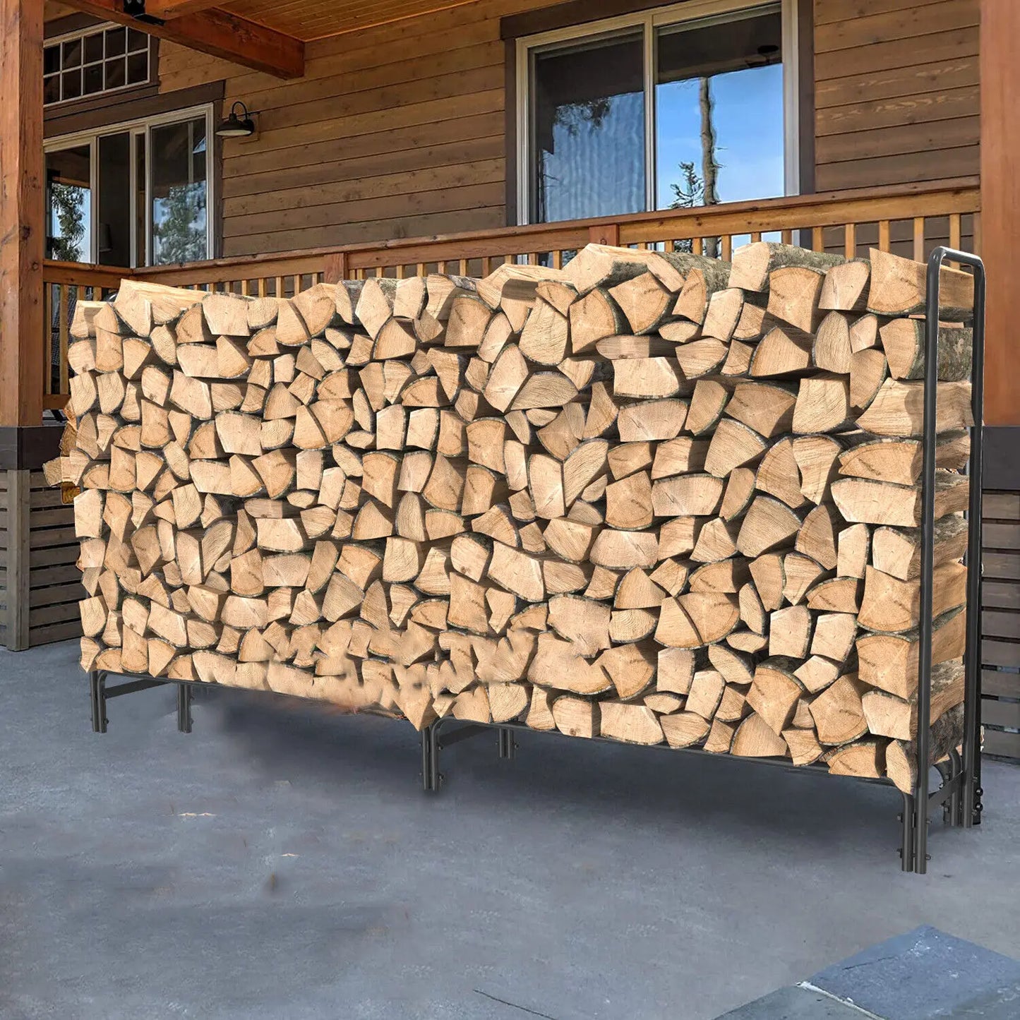 Heavy Duty Firewood Log Rack For Indoor And Garden Storage