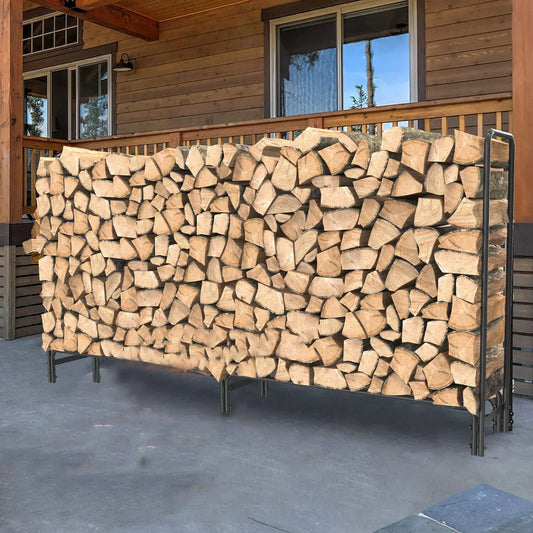 Heavy Duty Firewood Log Rack For Indoor And Garden Storage