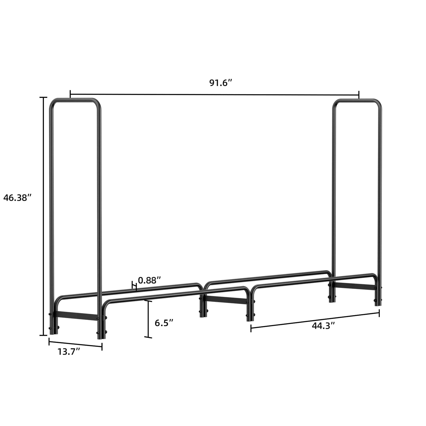 Heavy Duty Firewood Log Rack For Indoor And Garden Storage