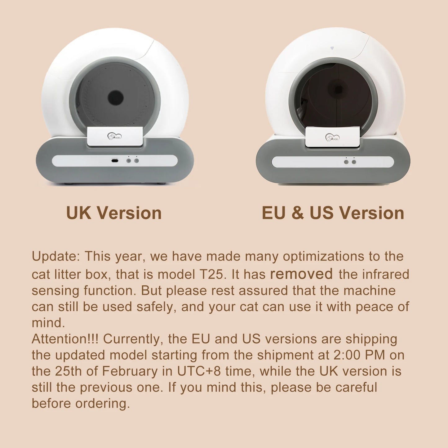 DOEL Self Cleaning Cat Litter Box 2.4G WiFi Control