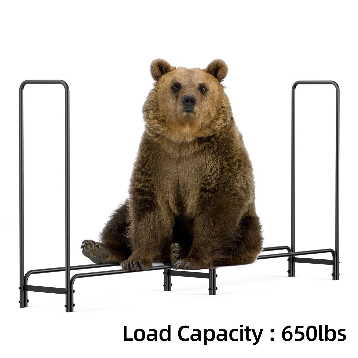 Heavy Duty Firewood Log Rack For Indoor And Garden Storage