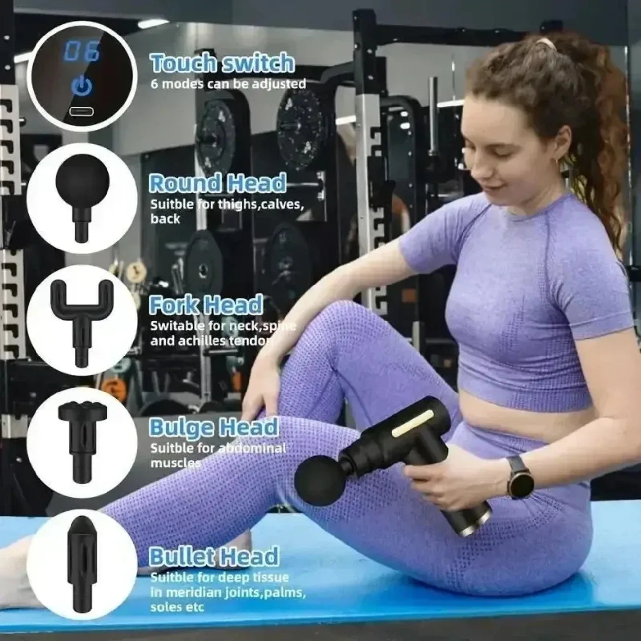 DIAMRI Mini USB Massage Gun Portable for Neck Shoulders Back