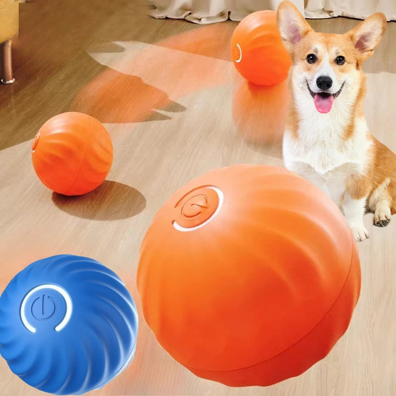 Automatic Moving Dog Toy Ball USB Rotating Chew Toy Puppies