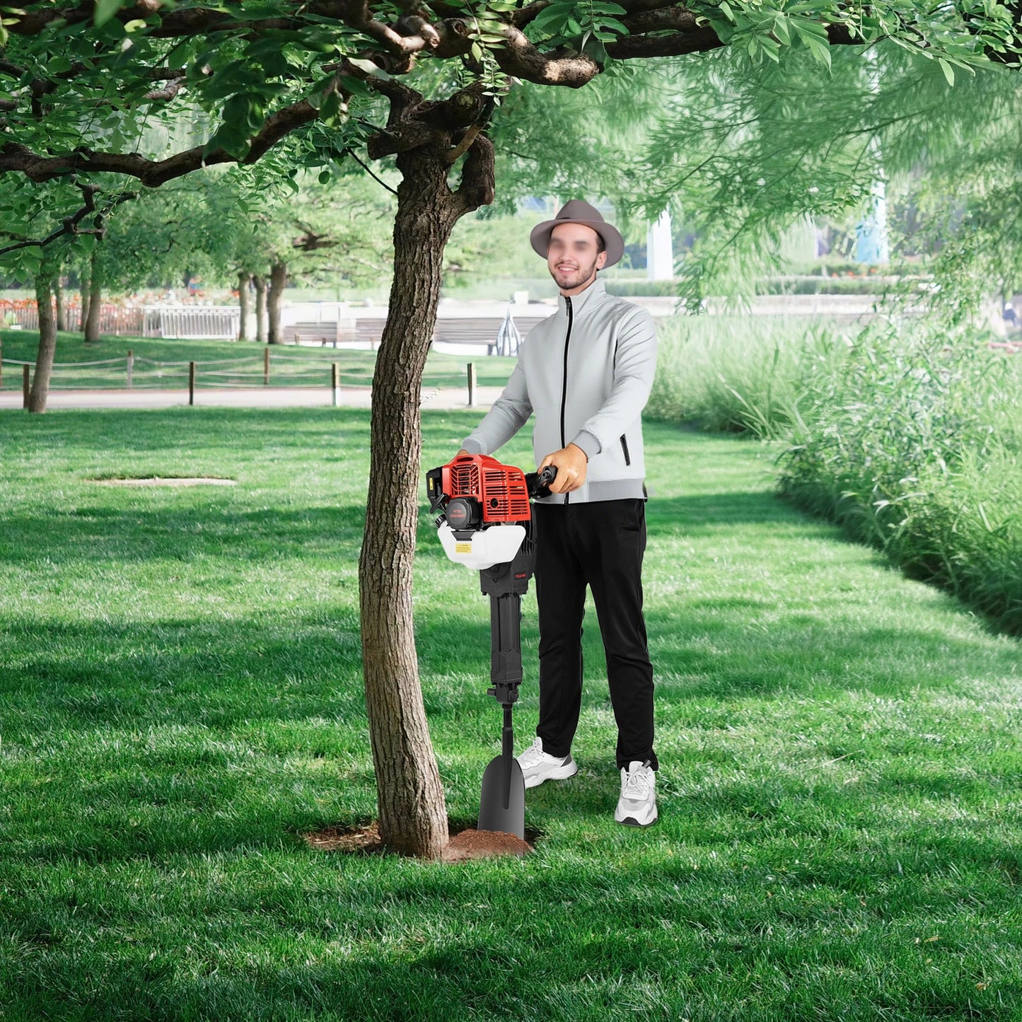Gas Powered 52cc Garden Tree Digger 1900W 2 Stroke Engine