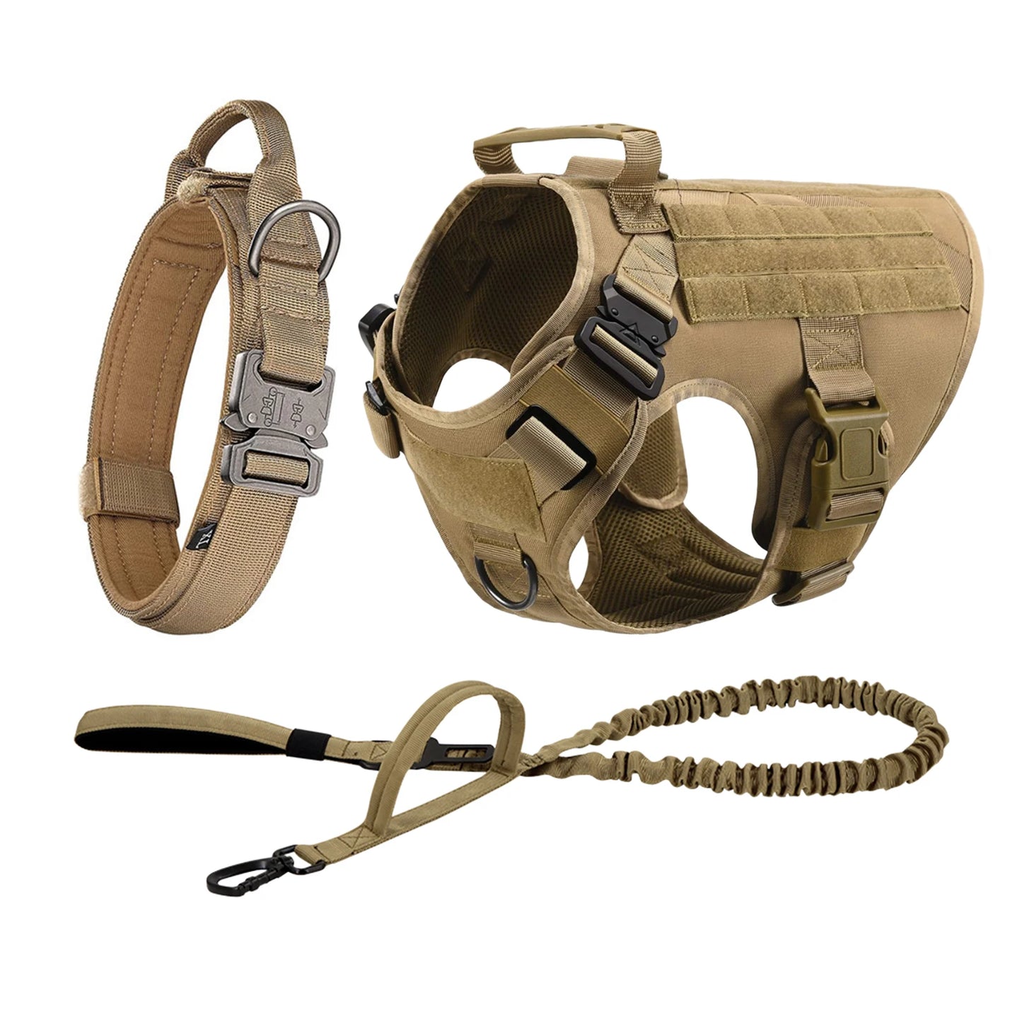 PETRAVEL Tactical Dog Harness Vest With Molle Pouches