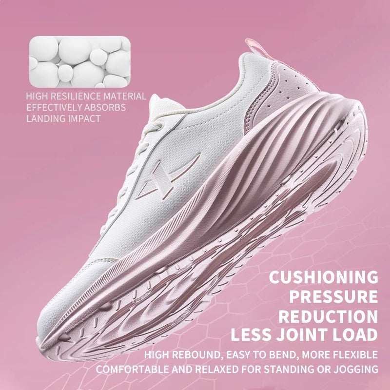 Xtep Womens Running Shoes Waterproof Cushioning Breathable Stability Sneakers