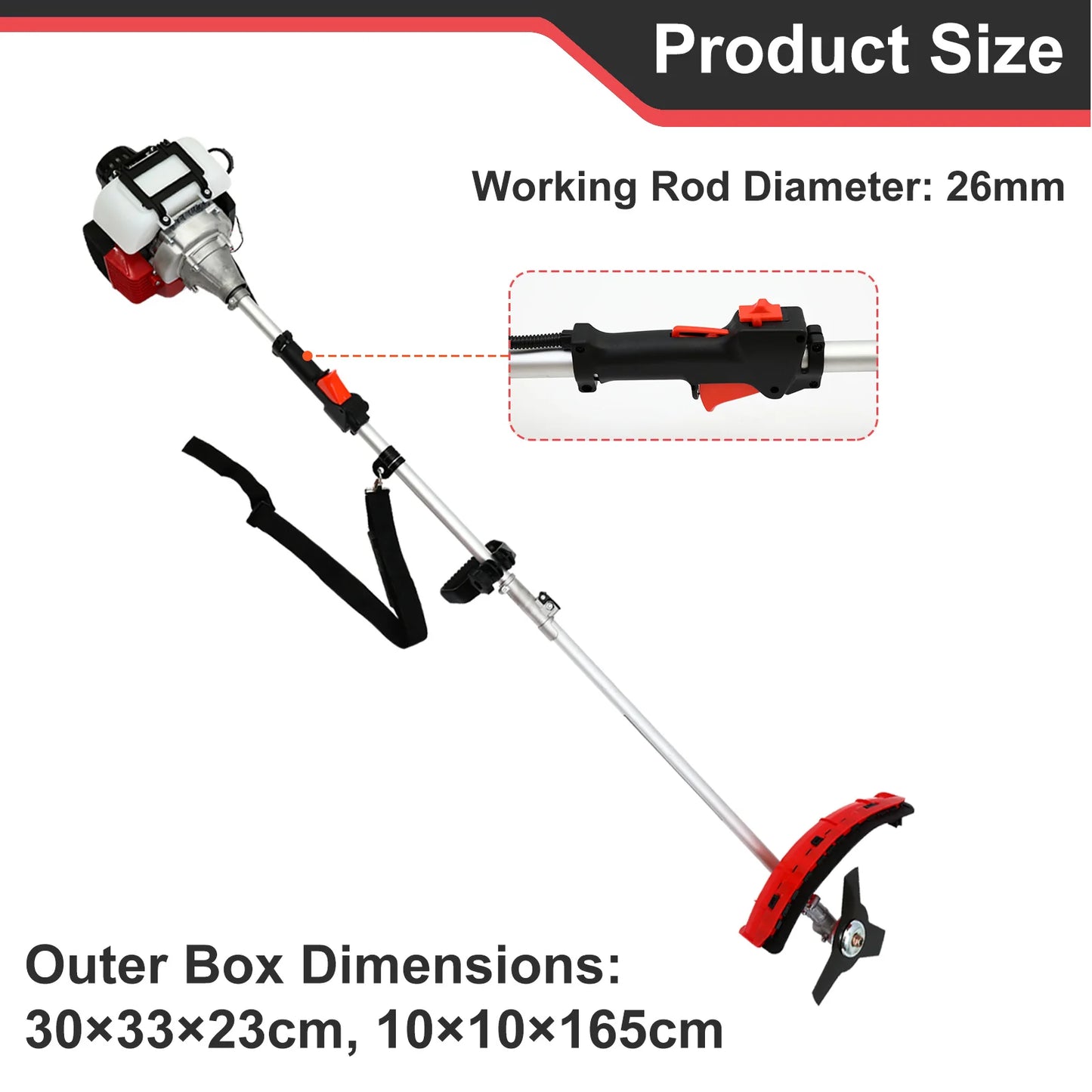 4 Stroke Gas Weed Eater 31cc Straight Shaft Trimmer