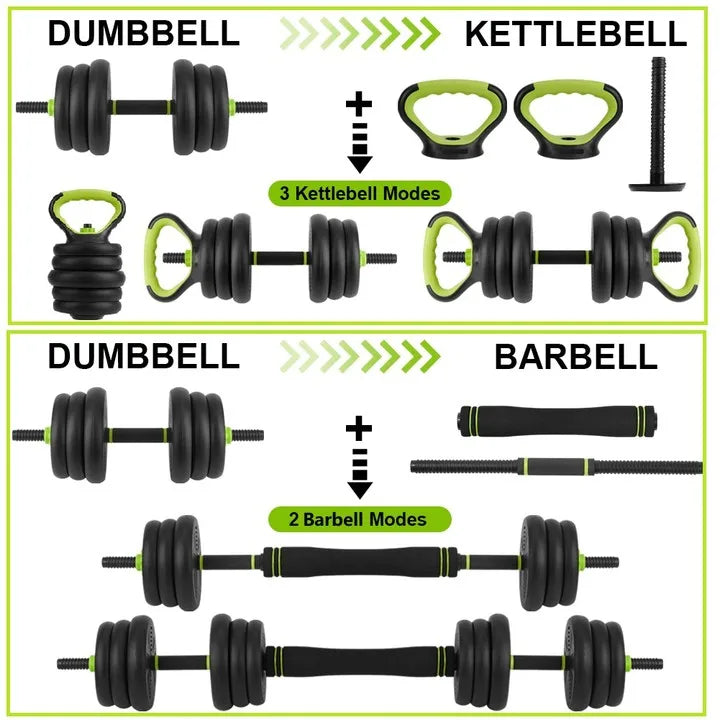 TWISTER.CK Adjustable Dumbbells 4 In 1 Home Gym Set Connector