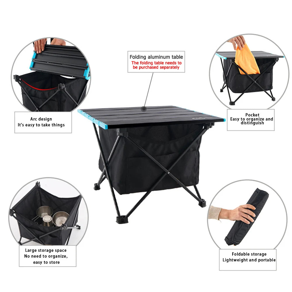 Outdoor Portable Hanging Shelf Under Table Pouch For Camping