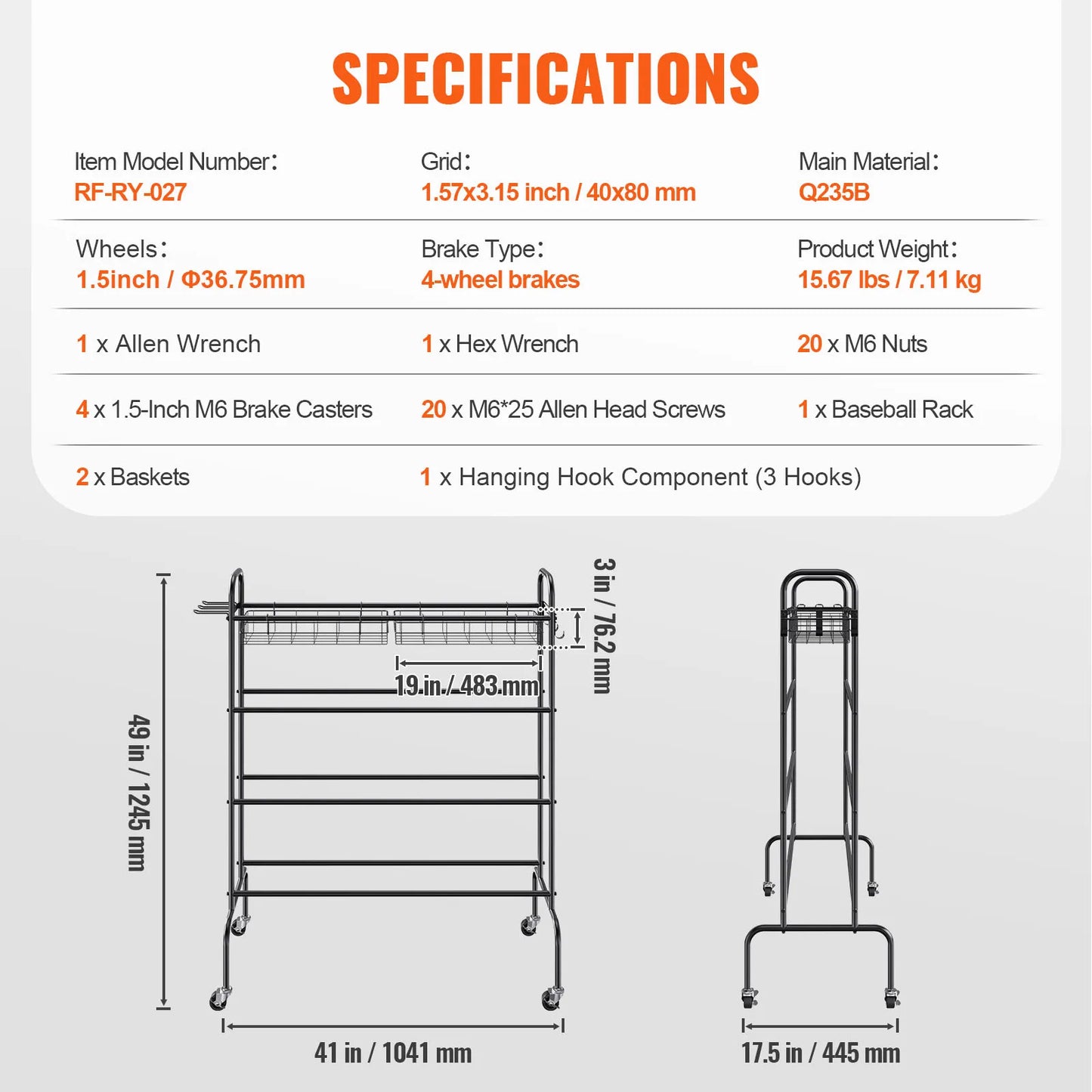 Four-Layer Rolling Basketball Rack and Shooting Training Stand