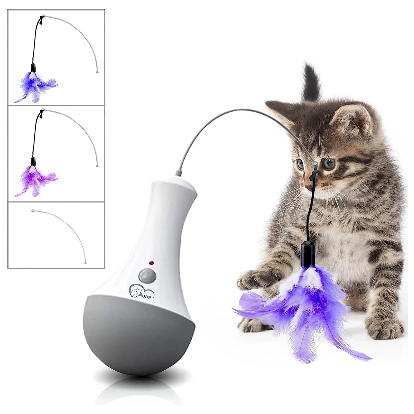 Cat Interactive Feather Toy Teaser for Indoor Play and Exercise