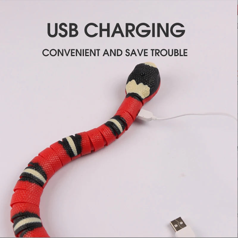 Automatic Cat Toy USB Charging Interactive Snake Teaser For Cats