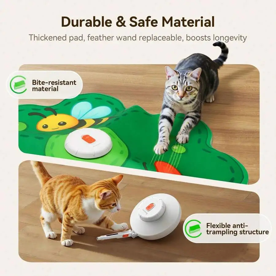 Interactive Cat Toy With LED Dot And Feather Playful Fun
