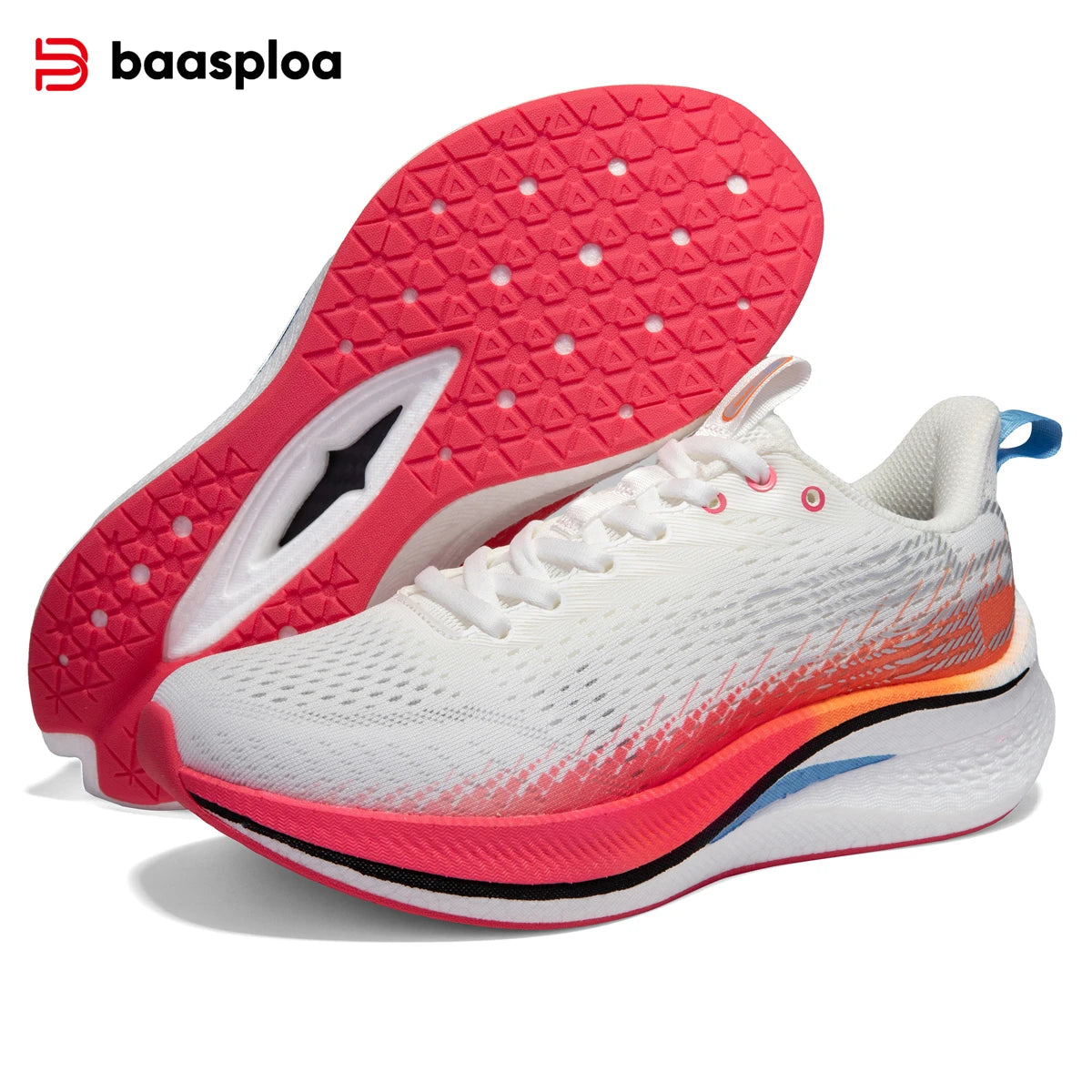 Baasploa Women Running Shoes Carbon Plate Non Slip Breathable Sneakers