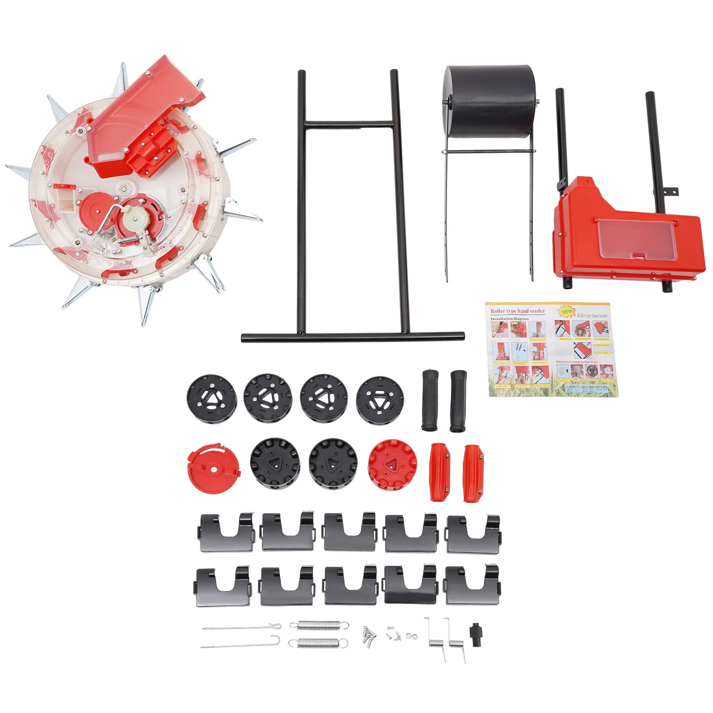 Manual Seeder With 10 Nozzles Hand Push Garden Planter