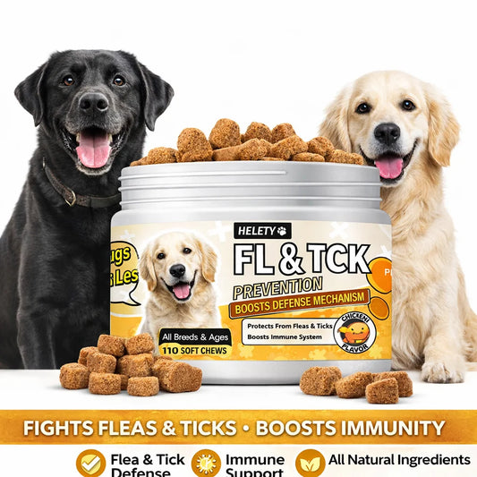 All Natural Dog Flea and Tick Chews for Skin Relief