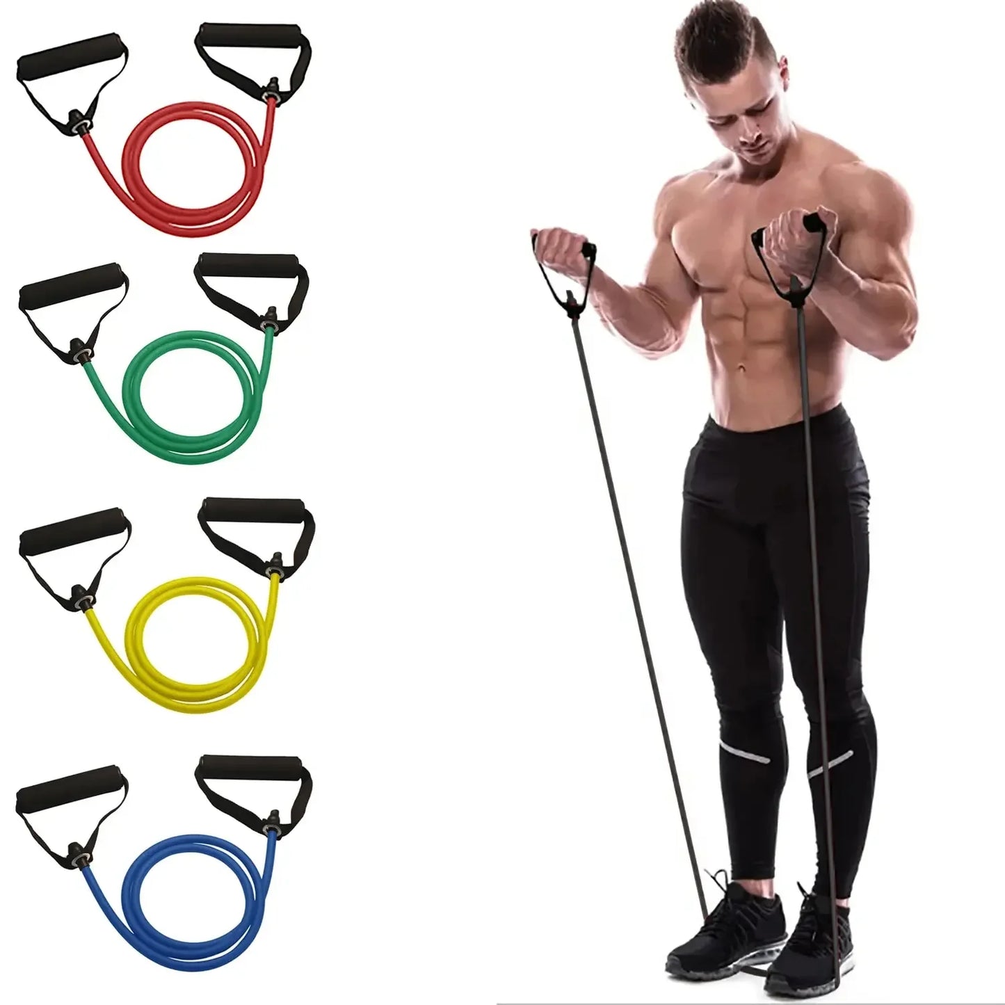 Resistance Bands With Handles For Home Gym And Portable Fitness