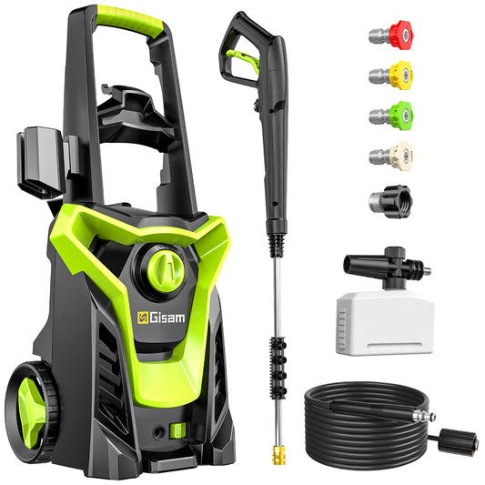 Gisam 4800 PSI Electric 1800W Pressure Washer With Adjustable Nozzle