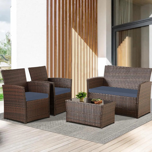 Outdoor Patio Furniture Set Rattan Table And Chairs