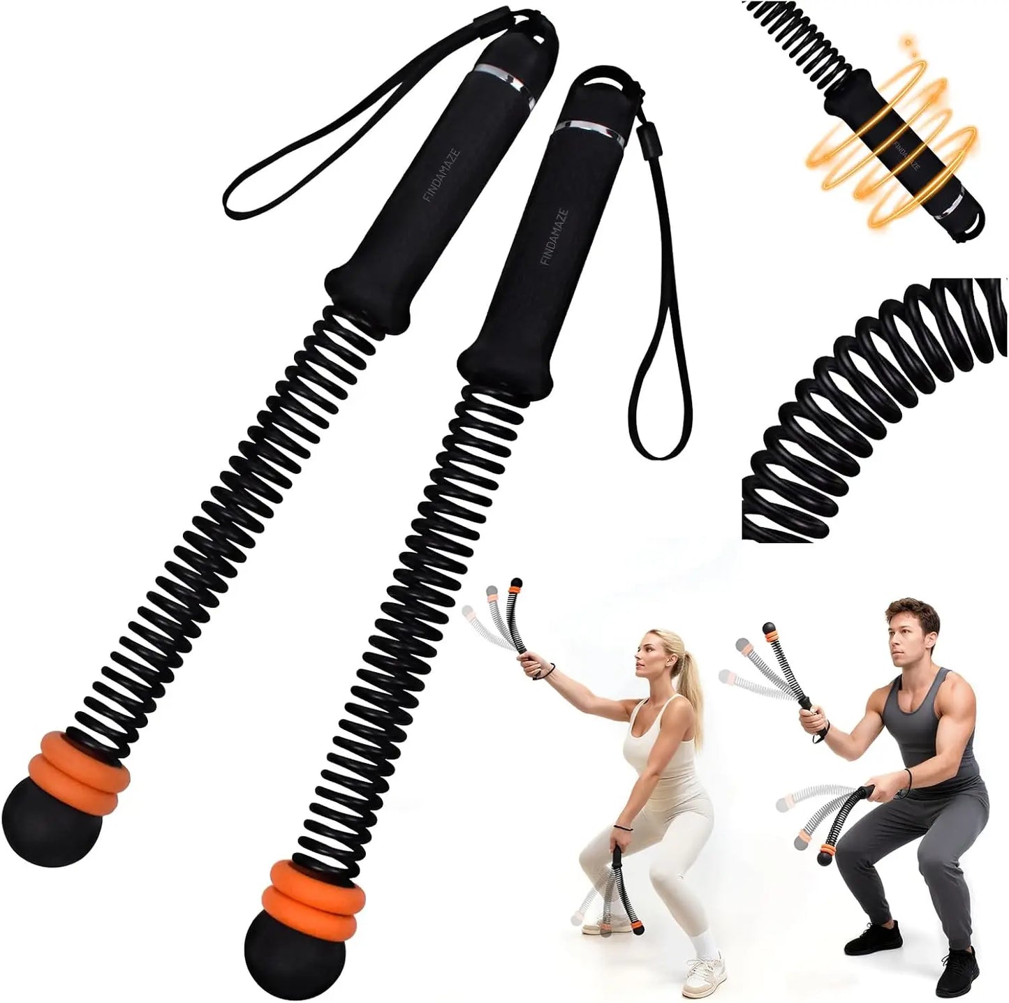 Ropeless Battle Rope With Adjustable Resistance For Full Body Workout